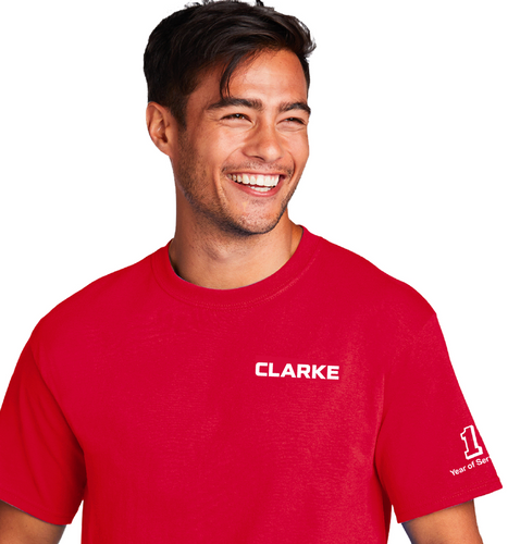 Clarke  1 Year of ServiceShort Sleeve Tee