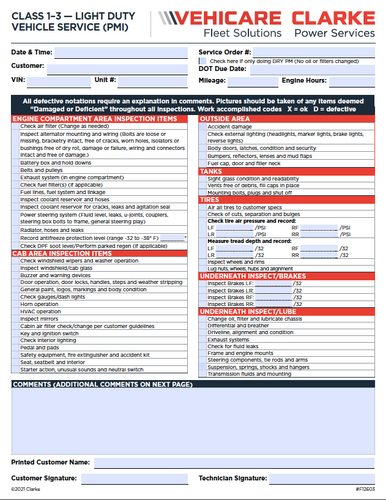 *Light Duty Vehicle Service (PMI)*